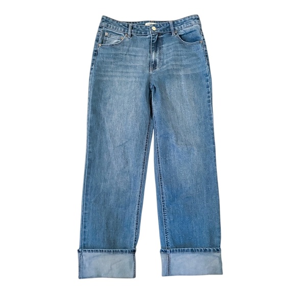 Oat New York High-Rise Cuffed Wide Leg Jeans - Picture 6 of 8